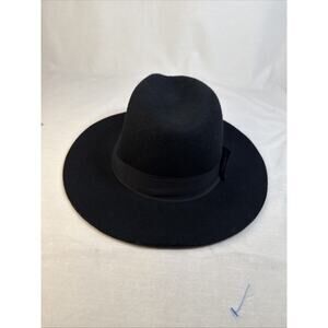 Scala Pronto Black Wool Felt Fedora Hat One Size 50s, 60s, 70s, Classic